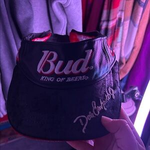 Dale Earnhardt Jr. NASCAR Budweiser King of Beers Leather Visor
